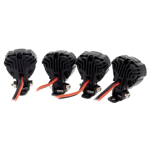 MEUS RACING RC Car LED Lights Kit 1/10 1/8 Scale RC Accessories for Axial SCX10 90046 Wraith Traxxas TRX4 TRX6 Redcat Gen8 1/10 1/8 RC Crawler Upgrades Parts. (4pcs Clover Lights) - style: 4pcs Clover Lights