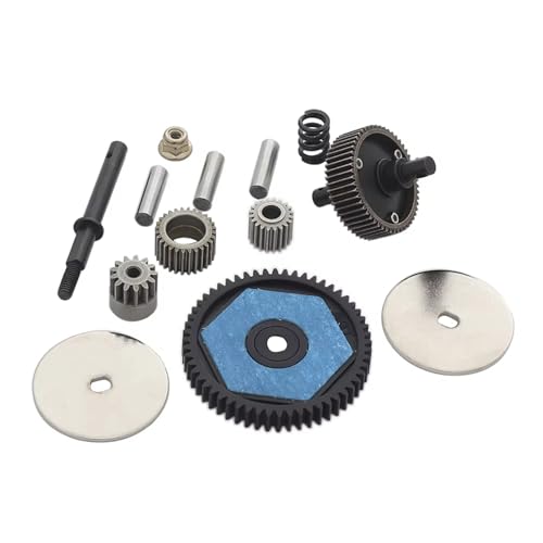 RC Car Parts for Axial for SCX10 II 90046 90047 for AX90059 1/10 Complete 32P Gearbox Transmission Gears Set with Slipper Pad Pinion RC Crawler Car Upgrade Parts(Complete Gear Set) - size: Complete Gear Set