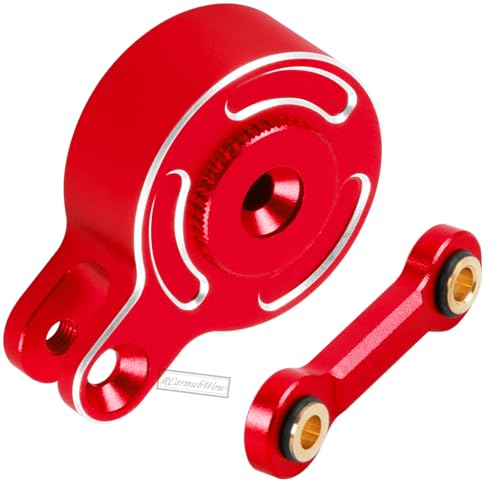 RC Direct Mount Servo Saver 23T Spline Upgrades Part for 1/10 Big Rock 3S BLX,Granite/Senton/Vorteks 3S BLX &Mega550,Kraton/Outcast 4S BLX,Alloy Servo,Replace ARA340181,Red - color: Red(1set)