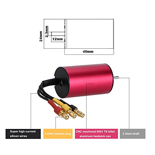 GoolRC S2440 4000KV Sensorless Brushless Motor for 1/18 1/16 RC Car