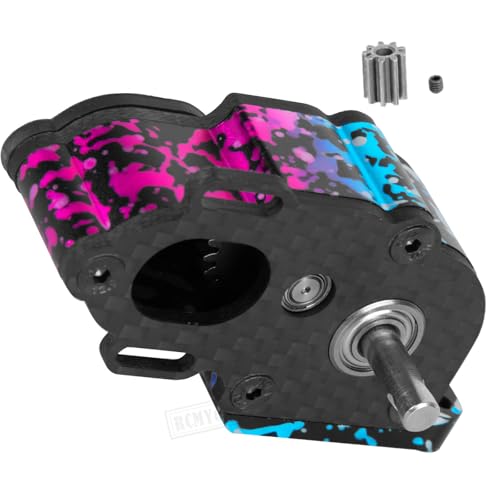 Aluminum LCG Transmission Gearboxes Upgrades Part for SCX10 SCX10 II 90046 90047,RC Crawler Car Alloy Transmission Gearbox Hop Ups,Colorful - color: Colorful - Scx10