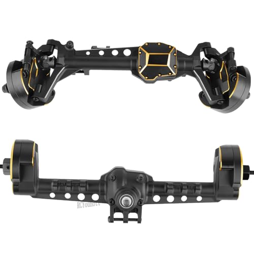 RC Aluminum Front Rear Portal Axles Upgrades Part for 1/10 SCX10 III AX103007 RC Crawler Car,Brass Front Inner Portal Covers Steering Knuckles/Axle Diff Cover/Portal Covers Weights