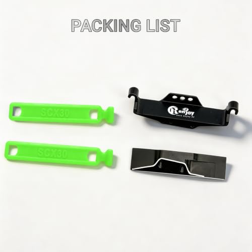 Aluminum Battery & ESC Receiver Trays w/2pcs Green Straps for Axial SCX30 | Battery & ESC Side Plate Mount Set for 1/30 SCX30 RC Crawler Upgrade - color: 2pcs Green Straps