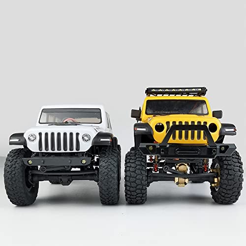 RCLIONS RC Shocks 48mm Adjustable Absorber Damper for 1:24th Axial SCX24 AXI90081 Deadbolt AXI00001 AXI00002 JLU CRC RC Crawler Car Upgrades - color: Titanium