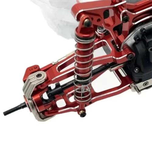 for UD UD1201 UD1202 UD-12PRO Metal Front Steering Cup Steering Knuckle Rc Car Truck for Buggy Accessories Upgrade Parts RC Steering Knuckles Cup(Red) - size: Red