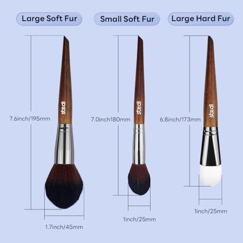 stedi 3PCS Model Cleaning Brush Kit, 2 Soft & 1 Stiff Figure Duster Brush | Model Hobby Making Tools, Model Dusting Brush for Statues, Gundam, Scale Military Hobby Crafts