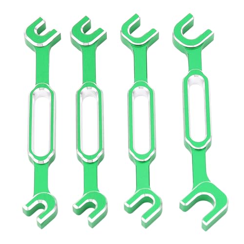 High Efficiency RC Car Maintenance Spanner Kit Lightweight Turnbuckle Wrench 4PCS 3.0-6.0mm for Drift Cars (Green) - color: Green
