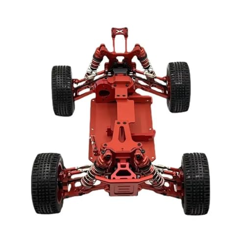 RC Steering Knuckles For Wltoys 144001 144010 124007 124008 124016 124017 124018 124019 Metal Suspension Arms Steering Cup Hub Carriers Set Upgrade Parts(Red) - color: Red