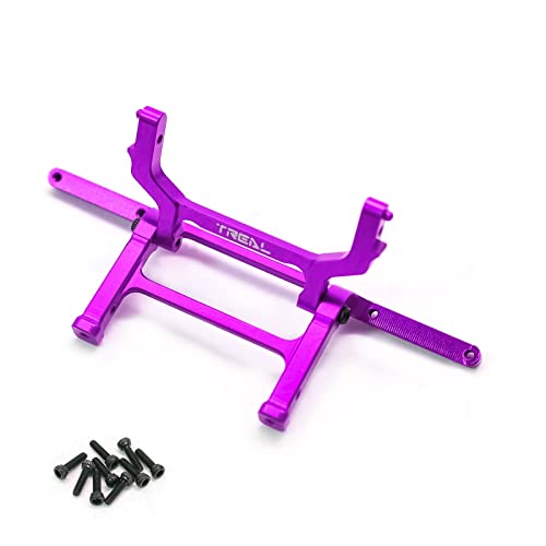 TREAL Aluminum 7075 Rear Bumper Mount & Rear Body Post Mount for Axial SCX24 C10 Upgrades (Purple) - color: Purple