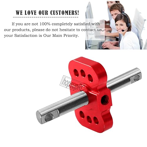 RC Aluminum Differential Locker Spool Diff Locker Mounts Upgrades Part for 1/10 Slash/Rustler/Stamped/Bandit 2WD RC Car,Alloy Differential Locker Spool HopsUp,Red