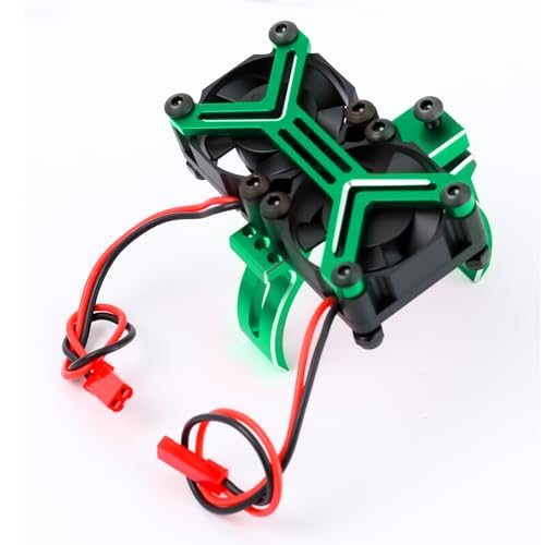 Metal 40-42MM 20000RPM Motor Cooling Fan Heat Sinks for Arrma 4068 4074 4274 4268 RC Motors(Green) - color: Green