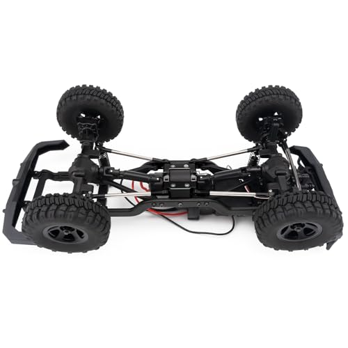 CNC Aluminum Center Frame Brace Transmission Skid Plate Gearbox for FMS FCX18 LC80 1/18 RC Crawler Car Upgrades (Black) - color: Black