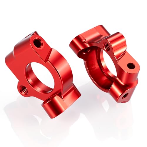 Aluminum Alloy Steering Knuckles Base Caster Blocks C Hubs Carrier Compatible with Tamiya VX01 1/10 RC Drift Car Upgrades Parts (Red) | Premium durable aluminum Performance Upgrade Simple Installation High precision CNC machined - color: Red