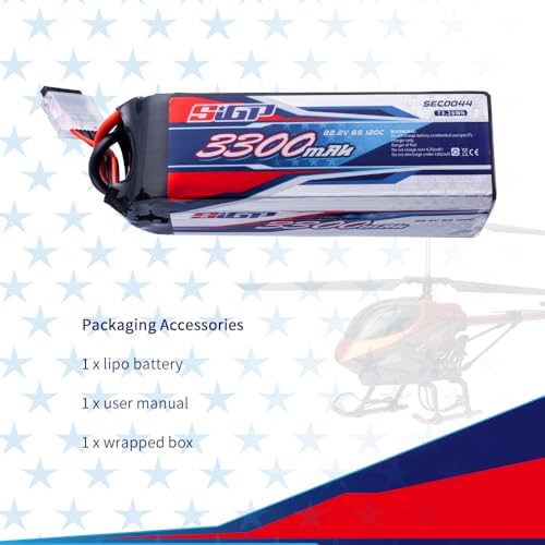 6S 22.2V Lipo Battery 120C Soft Pack with T Plug for RC Car Truck Tank Boat Racing Hobby