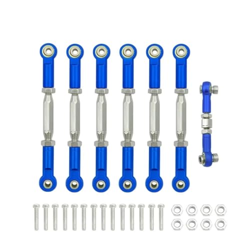 for Traxxas for Slash 4X4 2WD 1/10 1 Set Aluminum Turnbuckle Camber Link End Adjustable Kit RC Car Upgrade Parts RC Car Repair Kit(Blue2) - color: Blue2