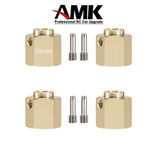 4pcs Brass Extended Wheel TRX4 Brass 10mm Wheel Hex Extended Adapter for RC Crawler TRX4 TRX-4 1/10 RC Hex Wheel Hubs Adapters (4pcs 10mm Wheel Hubs Adapters) - color: 4pcs 10mm Wheel Hubs Adapters