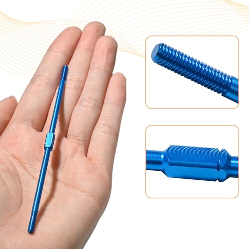 3x106mm Aluminum Alloy Turnbuckle Shaft with M3 Threads, Push Rod Tie Rod Linkage Replacement for #54756, Compatible with 1/10 Tamiya RC Crawlers Trucks On/Off-Road Buggy Upgrade (Blue) - style: 1pcs-106mm #54756