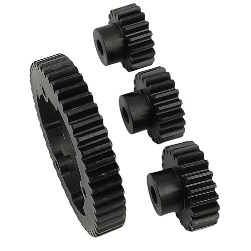Hardened Steel Spur Gear Set with 18T 20T 22T Pinions for X-Maxx Maxx (46T) | 1/5 Scale,1/7 XO-1,1/10,E-Revo 2.0 VXL,Heavy Duty,Upgrade Parts,6447,High Strength,Wear Resistant - size: 46T