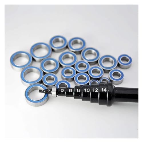 22-Piece Miniature Sealed Ball Bearing Set in Metallic Rubber for Rlaarlo Terminator RC Car Truck (Rubber Seal) - color: Rubber Seal