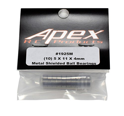 10 Pack 5x11x4mm Metal Shielded Ball Bearings MR115ZZ - Apex RC Products #1925M
