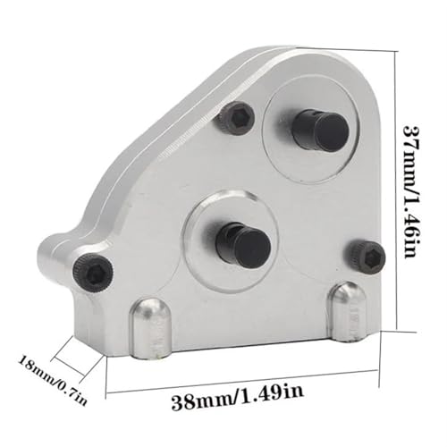 RC Car Parts for MN G500 for MN128 MN86KS MN86 MN86K MN86S 1/12 Metal Transmission Gearbox Transfer Case Modification RC Crawler Car Upgrade Parts(Silver) - color: Silver