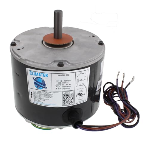 ClimaTek Condenser Fan Motor Fit 5KCP39GGV570S 5KCP39BGV440BS 5KCP39KFUA99S | Upgraded, Directly Replaces GE, Genteq, 1/8 HP