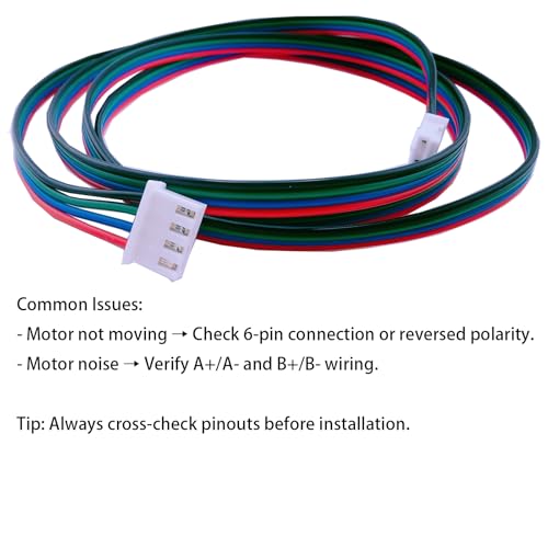 4 Pcs 3D Printer Stepper Motor Cable 4Pin to 6Pin, 1000mm XH2.54 Stepper Motor Wire for Nema 17 Stepper Motors, - style: 4Pcs Stepper Motor Cable 1M