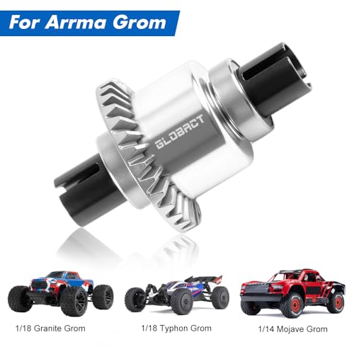 GLOBACT All Metal Differential 30T 0.8Mod with Front Gear for ARRMA Grom | Oil Filled, Assembled Diff, Replace ARA311193, Only for Granite GROM Typhon GROM Mojave GROM RC Truck Upgrade Parts - size: Front