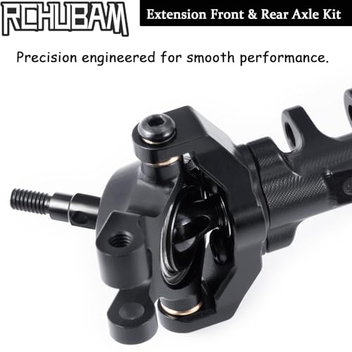 RCHUBAM Front & Rear Axle with Steering Link for TRX4M 1/18 RC Upgrade Part (Extended Axles Set) | Aluminum,Complete Portal Axle Set,CNC Machined - style: Extended Axles Set