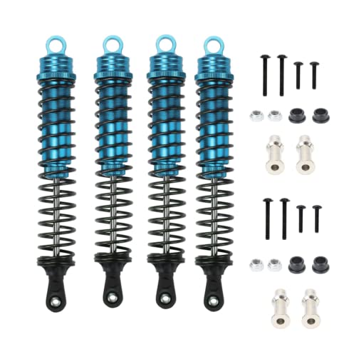 Oil Adjustable Aluminum 140mm Shock Absorber Damper For Rc Car 1/8 Buggy Truck Upgraded Hop-Up Parts Hsp Hpi Losi Axial 4PCS/set (Blue) - color: Blue