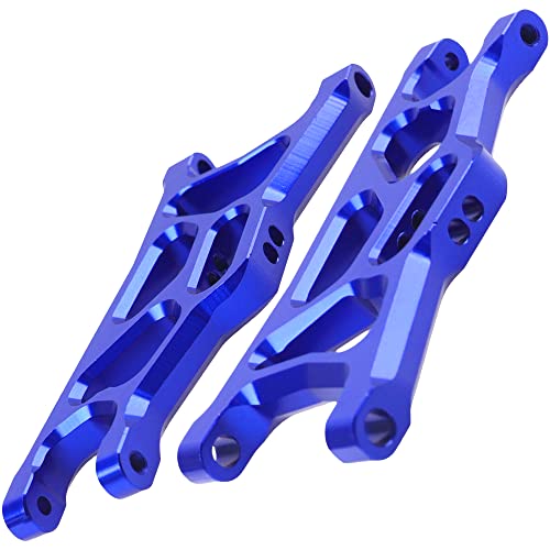 Aluminum Suspension A-Arms Set w/Tie Bar Front Rear Upgrades Parts Compatible with 1/10 Traxxas Slash 2WD RC Car,Replacement of 2555 3631 2532 (Blue) - color: Blue