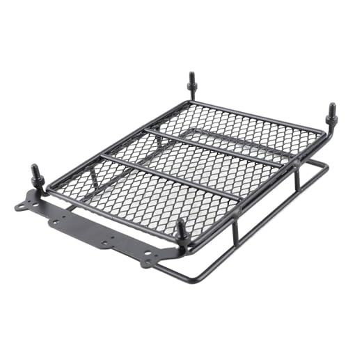 Steel Luggage Tray Roof Rack for 1/10 RC Crawler Car, Durable Metal Roof Rack, Lightweight RC Accessory with Easy Installation, Universal Fit for CC01 CR01 D90 SCX10 Models (M) - style: M