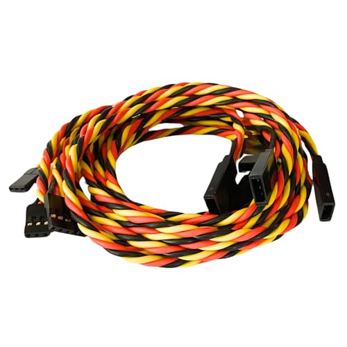 BackBayRC - 20awg Servo Extension Wire - 100 Strands for RC Vehicles, Drones, E-Bikes - 6 Lengths / 5 Wires per Pack (60CM / 24in / 2ft) - style: 60CM / 24in