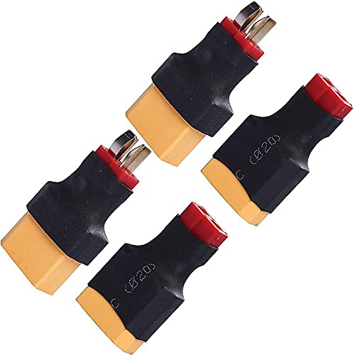2pairs No Wires XT90 XT-90 Plug to Male Female T Plug Adapter Connector Wireless Conversion for RC Lipo NiMH Battery Charger