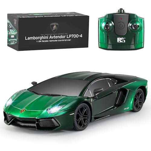 MIEBELY 1/24 Licensed Lamborghini Aventador RC Car Model Toy for Boys 6-12 | Officially licensed;2.4GHz control;LED; rechargeable 3.7V battery;sturdy ABS; indoor/outdoor play; gift for boys & collectors - style: Lamboghini LP700