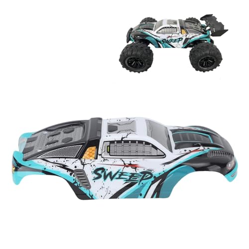 RC Car Shell Body Cover, Anti Scratch RC Car Vehicle Truck Body Shell Spare Parts for 1/16 Scale SCY 16101PRO Off Road Accessories Remote Control Shell Cover Replacement(Blue) - color: Blue