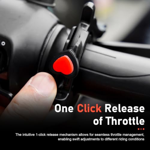 Motorcycle Cruise Control Assist, Motorcycle Throttle Lock, Adjustable Grip Clamp, Universal for Motorcycle Throttle Cruise Control Accessories (Black)