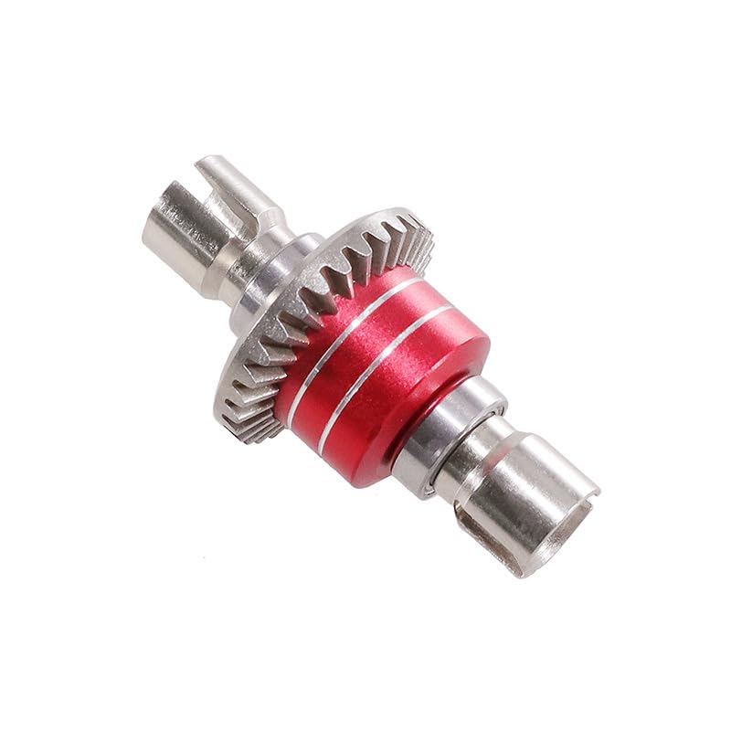 Metal Gear Differential Assembly Upgradeds for MJX Hyper Go 1/16 16207 16208 16209 16210 H16 H16PL M162 H16V3 H16BM 1/14 14301 14302 14303 RC Car (Red) - color: Red