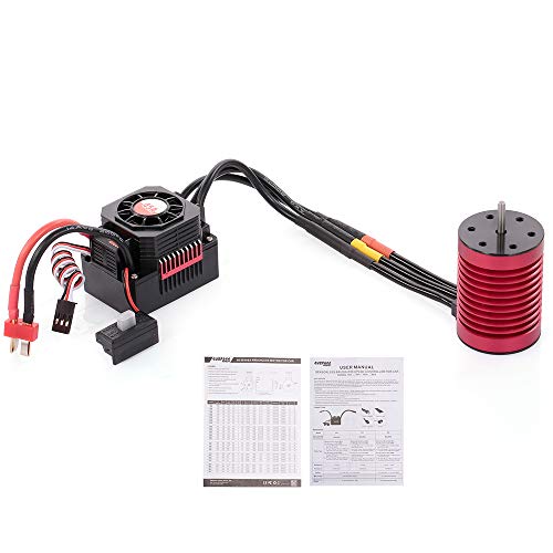 GoolRC Surpass Hobby Waterproof F540 4370KV RC Car Brushless Motor with Brushless 45A ESC for 1/10 Scale RC Car Truck Indispensable Accessory for Modification Enthusiasts