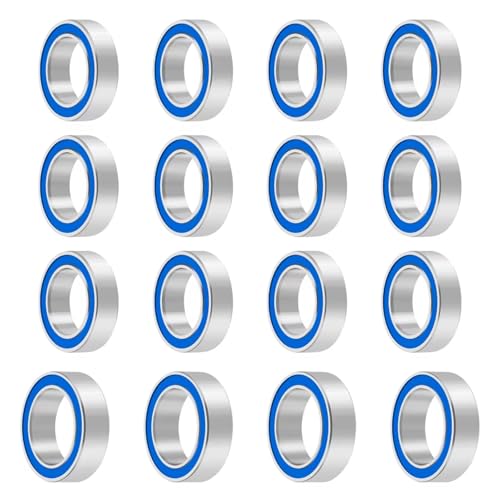 RC Car Bearings Parts for Losi 1/12 Nascar for AWD 16PCS Bearings Kit 7x11x3mm 8x12x3.5mm RC Car Blue Bearing Upgrade Accessories Replacement Parts