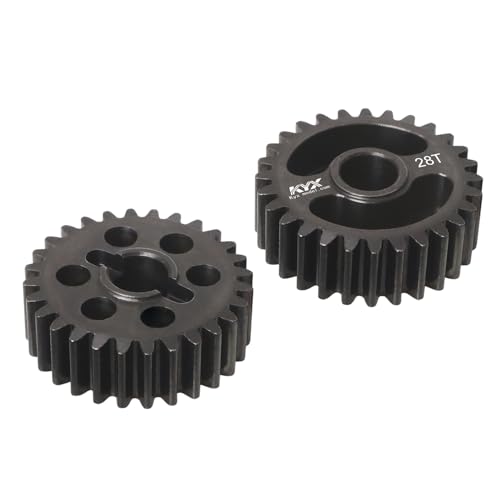 KYX Racing Hard Steel Front Rear Portal Axle Gear Set 28T 2pcs Upgrades Accessories for 1/8 RC Crawler Car Axial AXP8 Gilamon 2.2