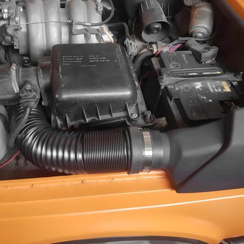 Bittwee 3 Inch Car Cold Air Intake Pipe, Adjustable Cooling Air Intake System Hose with Length from 10" to 40", Automotive Flexible Turbo Inlet Tube Pipe, Compatible with Most Vehicle
