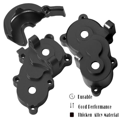 Center Gearbox Transmission Case Upgrades Part for 1/16 E-Revo/Mini Slash/Mini Summit,Aluminum Gearbox Differential Housings Hops Up,Black - color: Black/(for E-revo)