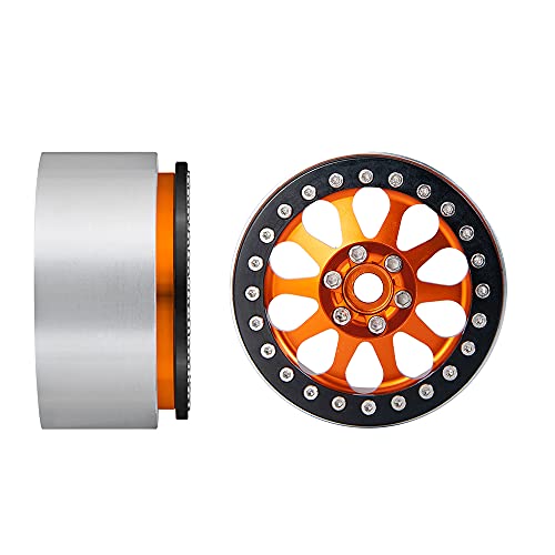 4PCS Aluminum Alloy 2.2 Inch RC Beadlock Wheels Rims 35mm for AXIAL Wraith RR10 TRX4 1/10th RC Crawler Truck Car