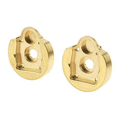 2Pcs ShareGoo Brass Portal Knuckle Steering Portal Axle Cap Drive Housing Compatible with Axial SCX10-III AXI03007 Capra 1.9 UTB AXI03004 1/10 RC Crawler Car