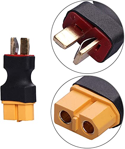 2 Pairs XT60 Plug Male Female Connector to T Plug Male Female Connector Conversion Adapter
