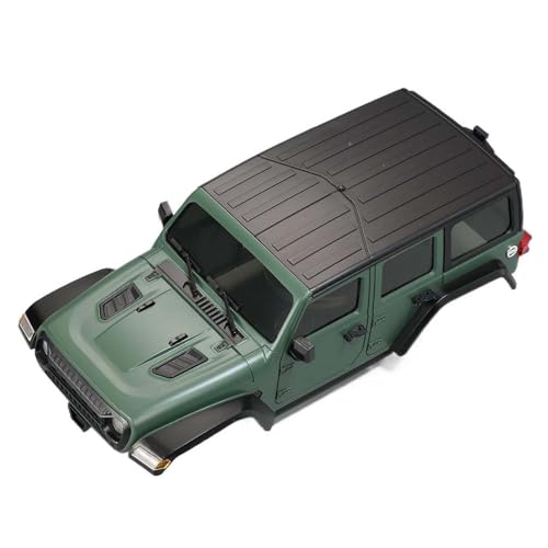 6.10 inches (155mm) Wheelbase Shell Hardtop Body Replacement Part for TRX4M Bronco Defender AX8560 1/18 RC Crawler Chassis (Green) - color: Green