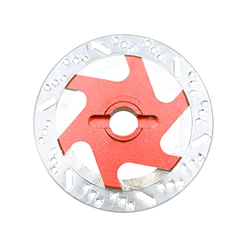 4Pack ShareGoo Metal 12mm Hex Hub Wheel Rim Tires Brake Disc Compatible with Traxxas Tamiya HSP HPI Redcat Racing 1/10 RC On-Road Car (Red) - color: Red