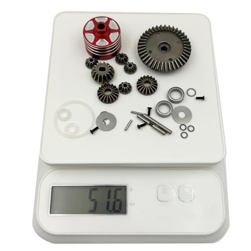 Metal Differential Case & Bevel Gear Set (39T), CNC Aluminum Housing, Steel Gears, 1/10 RC Upgrade Part