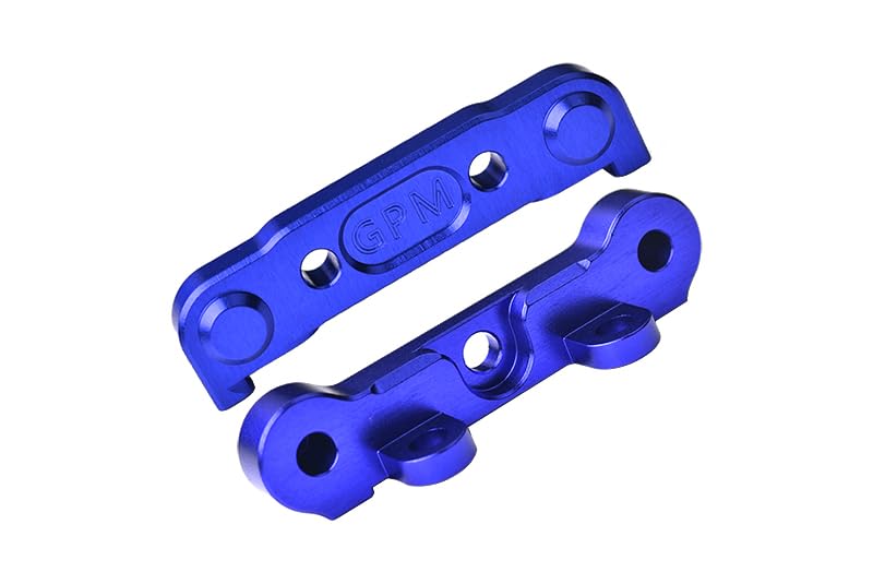 GPM 7075 Alloy Front Hinge Pin Brace Set for Tekno 1/10 MT410 2.0 4X4 Pro SCT410 2.0 (Blue) - color: Blue